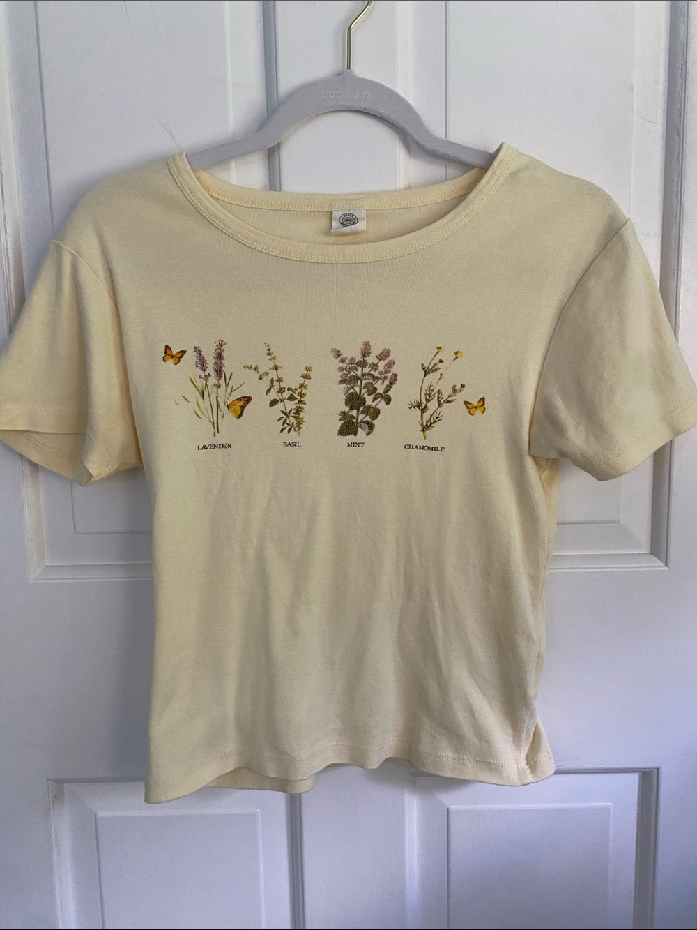 Urban Outfitters Herb Graphic Tee in Soft Yellow